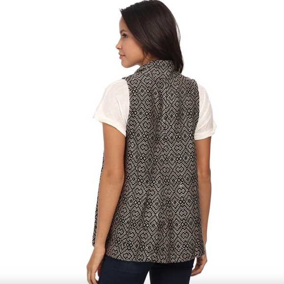 New Anthropologie by Sanctuary Montana Draped Jacquard Jacket Vest - Picture 5 of 5